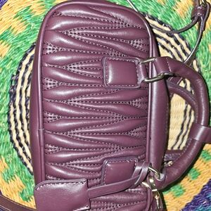 JustFab Quilted Purple Crossbody Bag